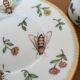 Cup and saucer in porcelain Henriette Bee pattern
