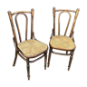 Pair of curved wooden bistro chair Fischel Nr 56