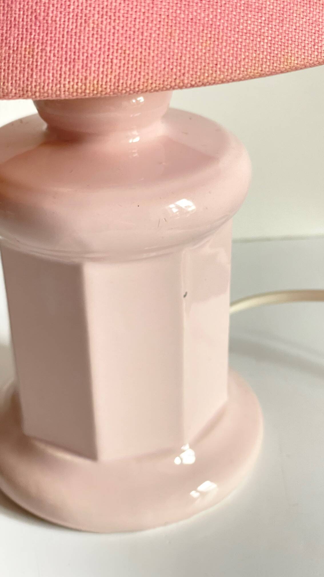 Vintage Pink Ceramic Lamp