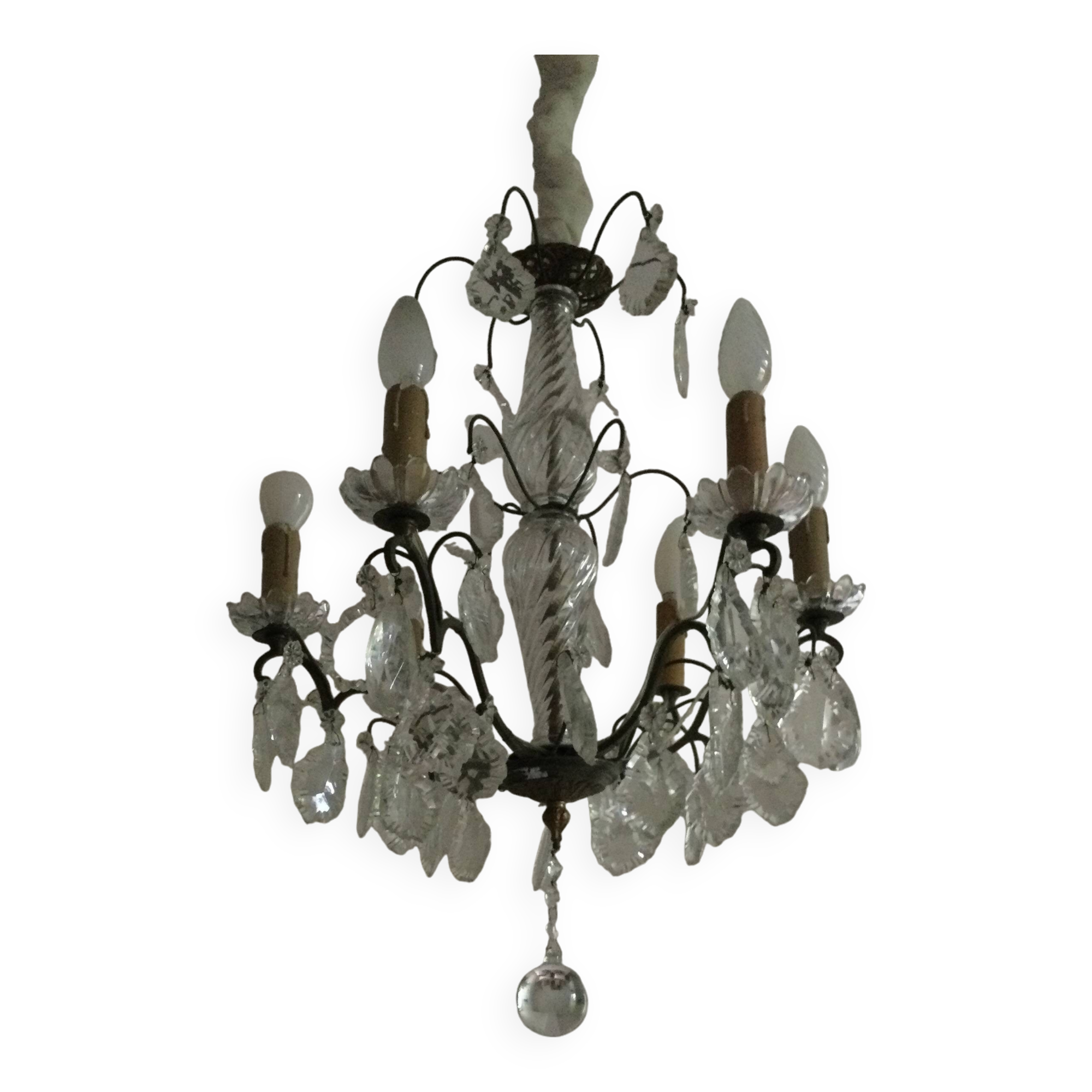 Antique chandelier with tassels