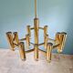 Large brass chandelier, design by Gaetano Sciolari, Boulanger, 1970.