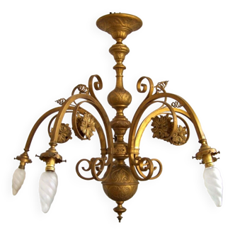 Brass chandelier