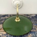 Green enamelled sheet metal wall lamp