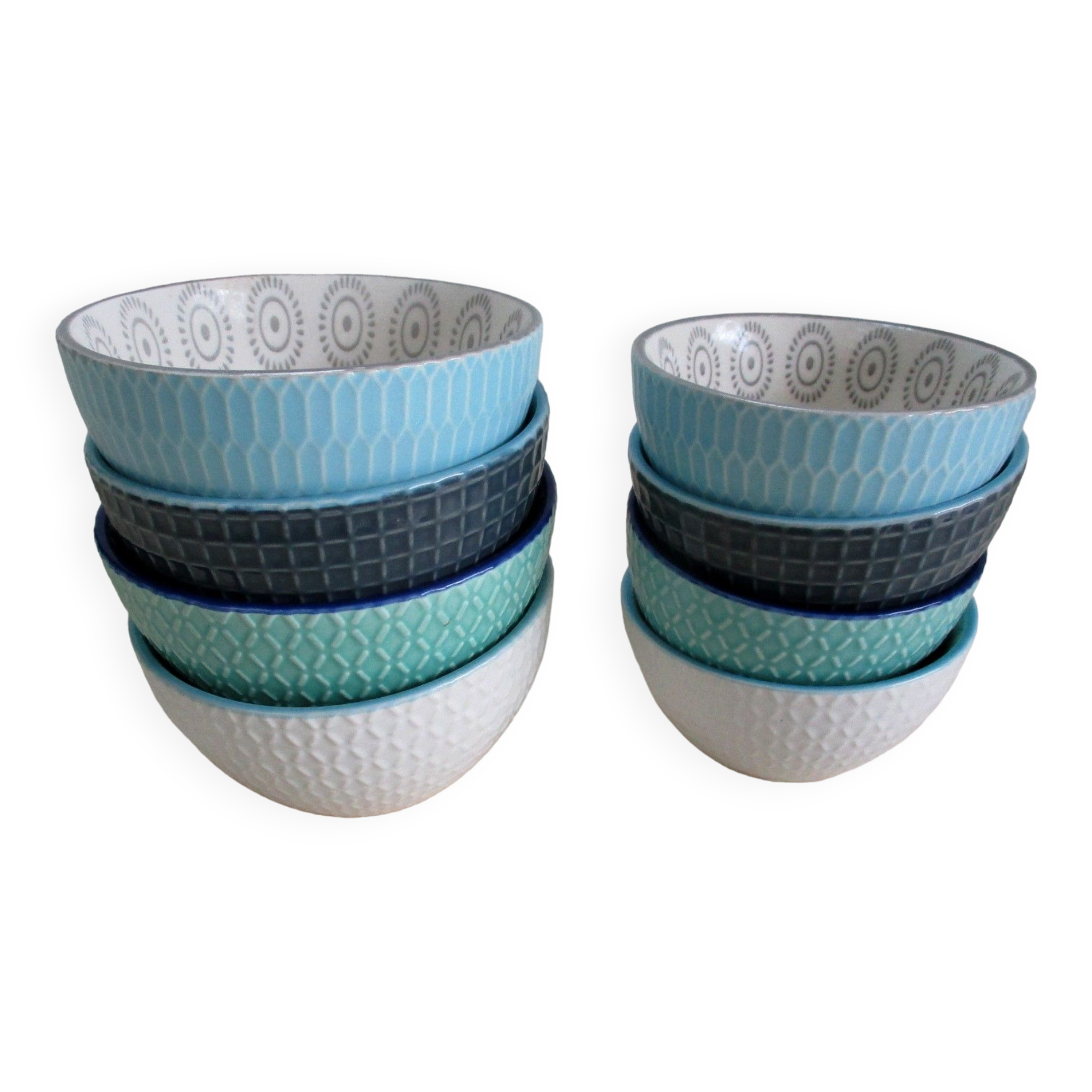 Set of 8 ceramic bowls
