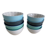 Set of 8 ceramic bowls