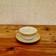 Set of 3 pastel mugs with vintage bowl