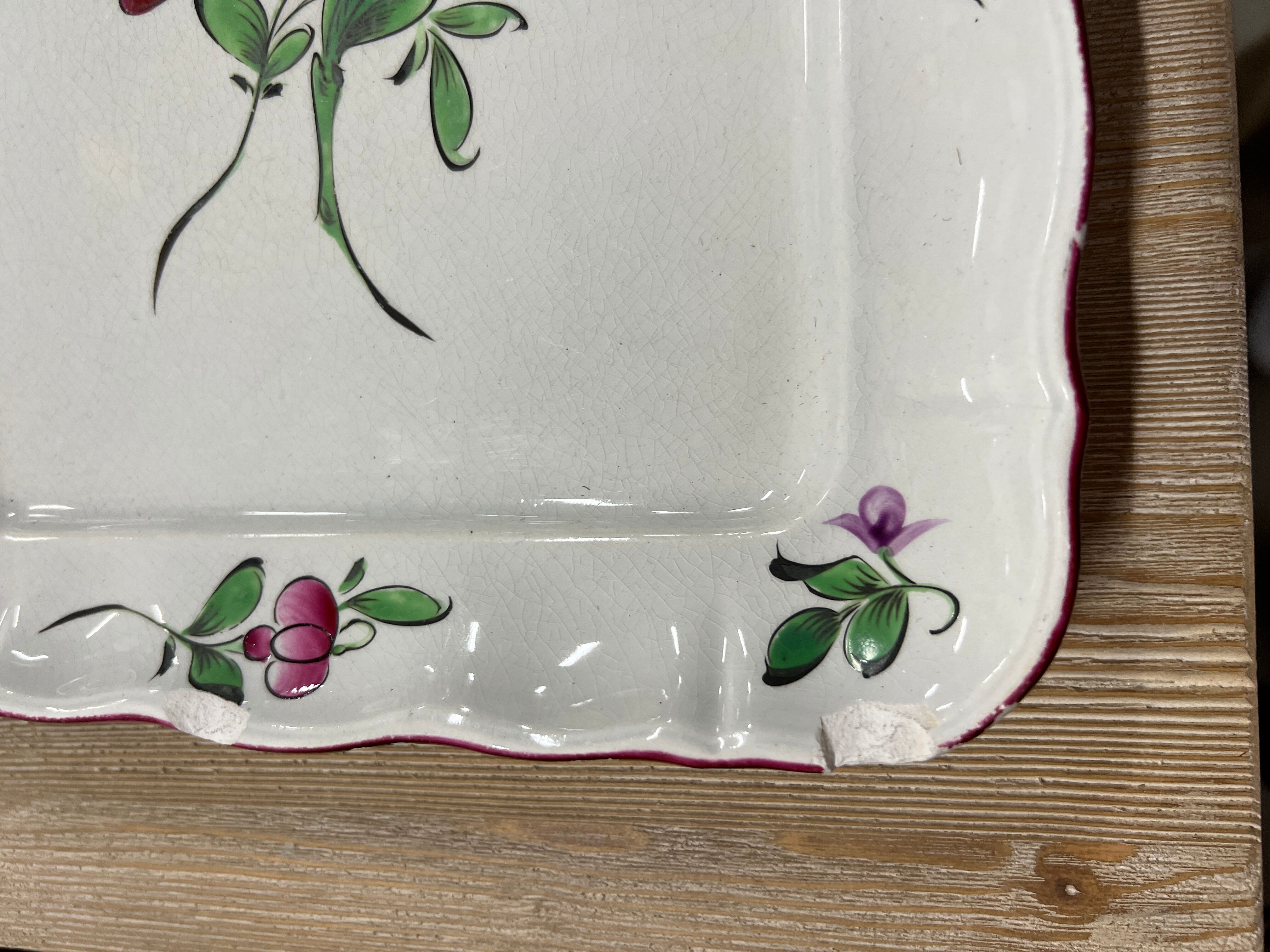 Service 36 pieces in half-porcelain of Luneville
