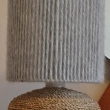 Rafia and wool lamp
