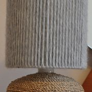 Lampe rafia et laine