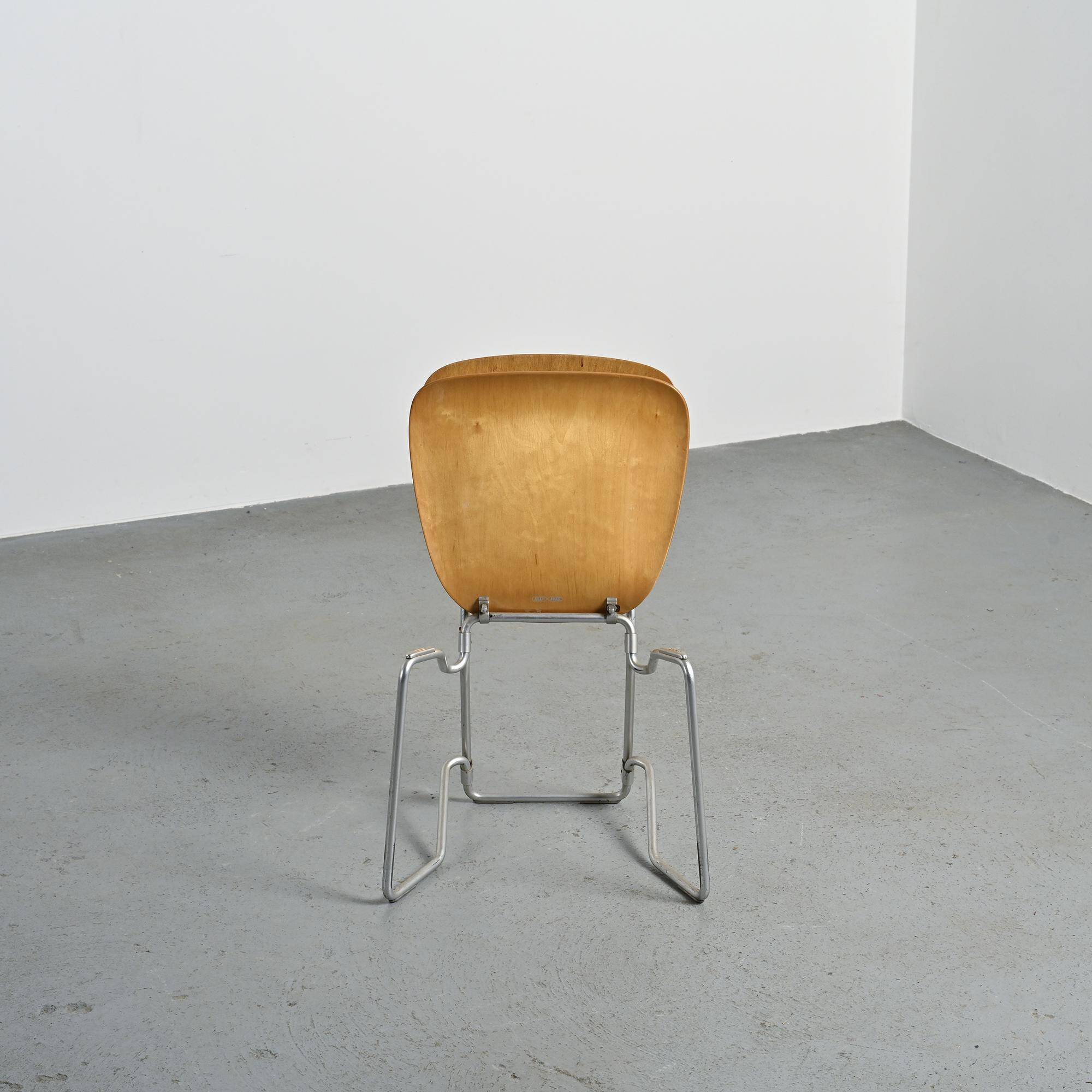 Set of 6 Alu-Flex chairs by Armin Wirth, circa 1965.