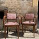 Pair of 1960s bridge chairs in Nobilis fabric