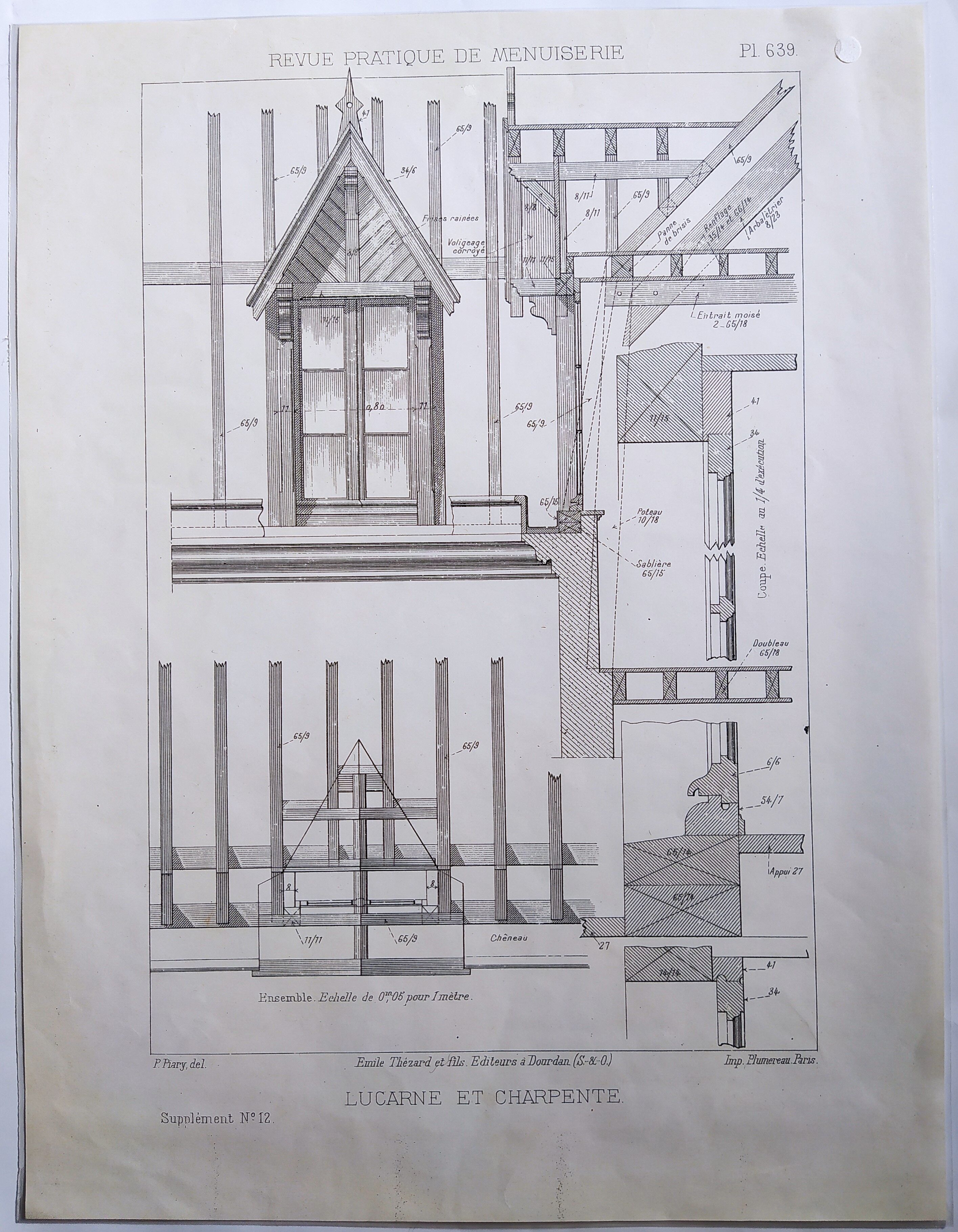 18 carpentry boards " Roubo "