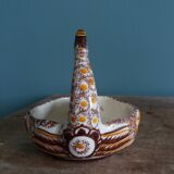 Henriot Quimper salt cellar in the shape of swans