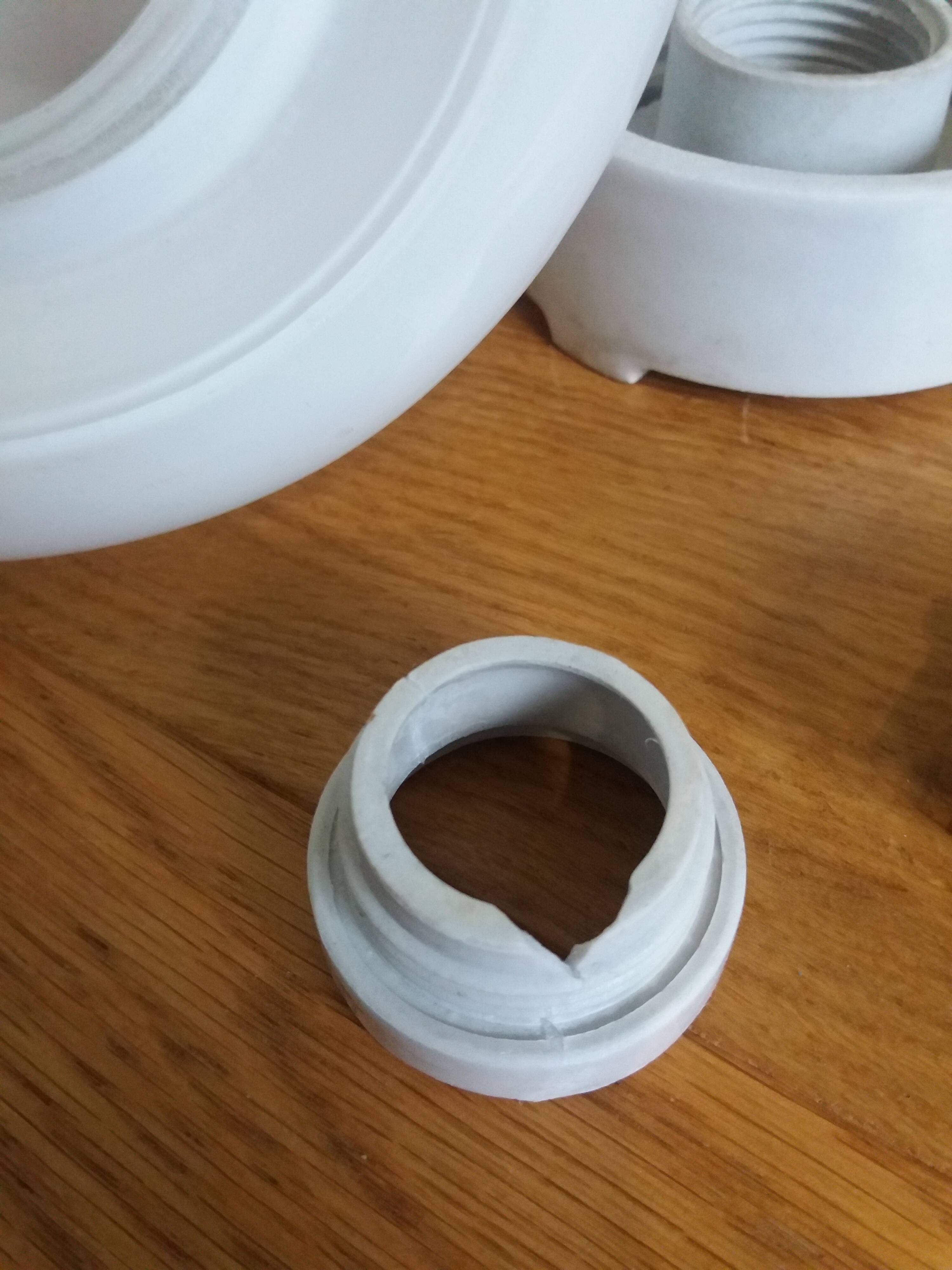 Opaline glass wall lamp