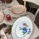 Plat ancien artisanal made in france Digoin Sarreguemines