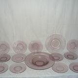 set dessert service signed Verlys of the 30s art deco