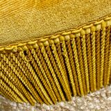 Upholstered gold velvet armchair-Napoleon III style