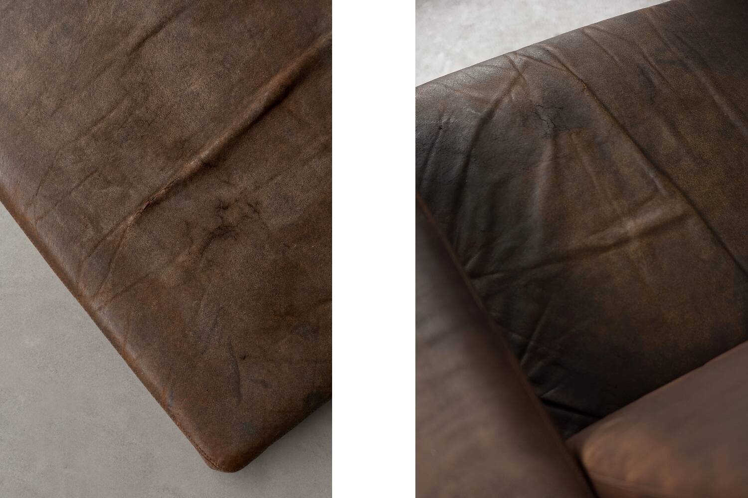 Mid-Century Danish Modern 2-Seater Brown Leather Sofa 3330 by  Arne Vodder