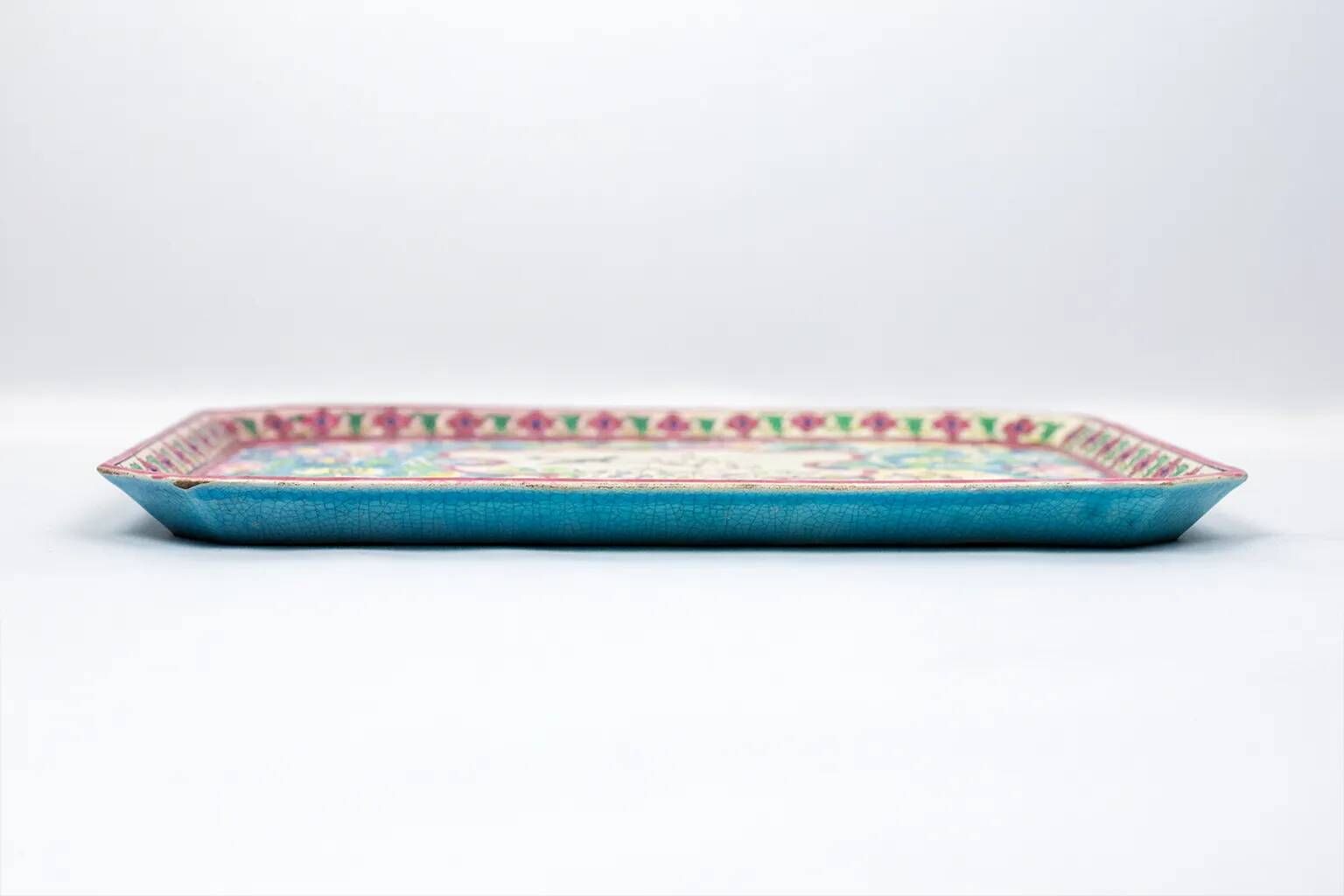Plateau Longwy in cloisonné enamels, 1887 – Swallow decoration