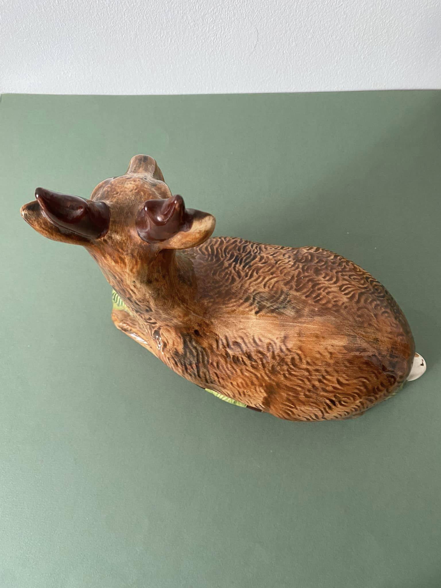 "Chevreuil" porcelain terrine by Michel Caugant