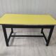 Table vintage bois et formica jaune