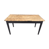 Black farm table and rough top