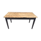 Black farm table and rough top