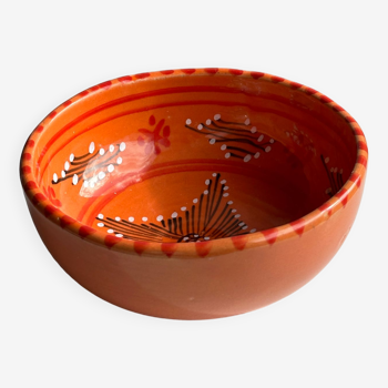 Hand painted ocher bowl