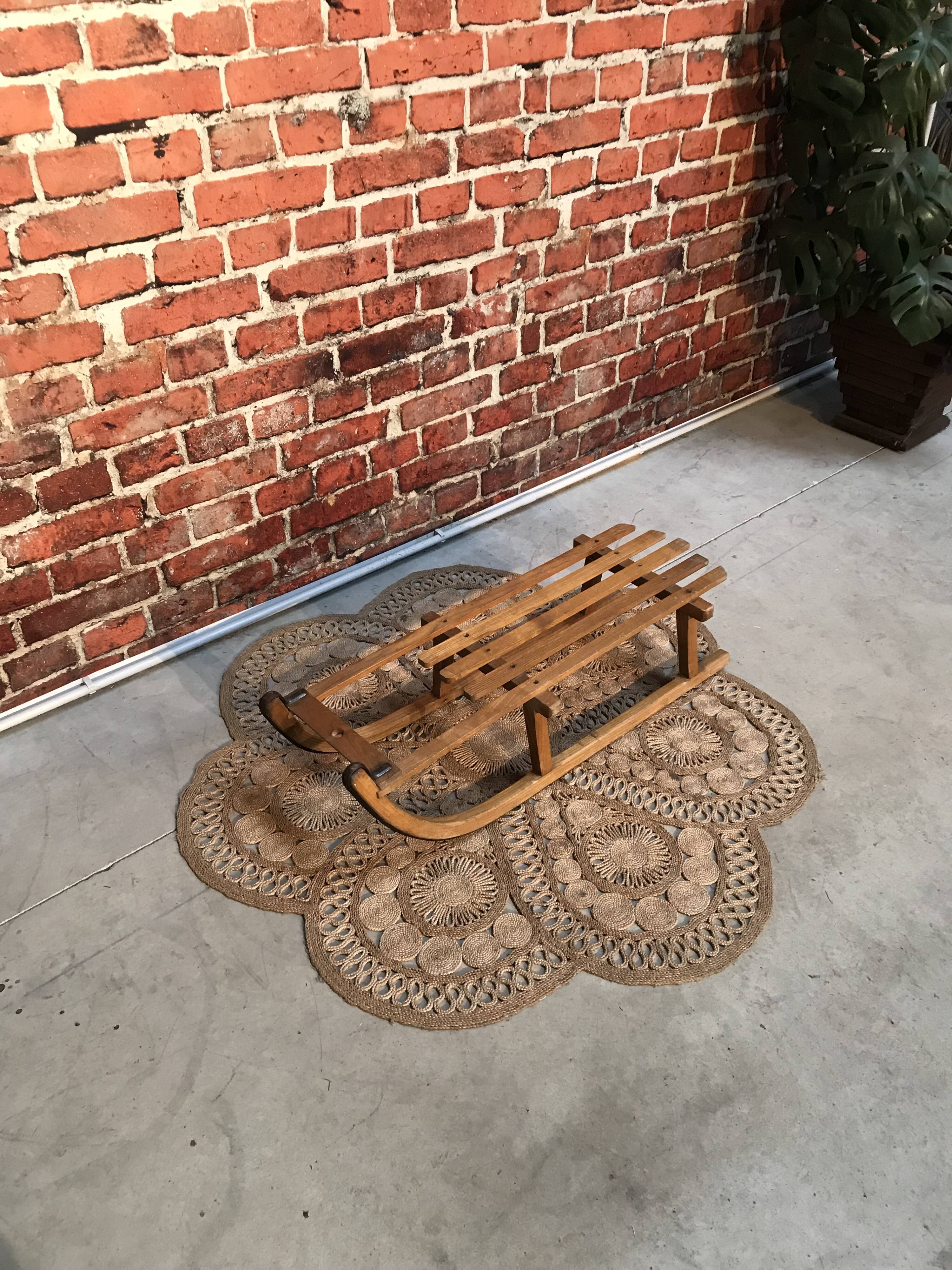 Wooden toboggan
