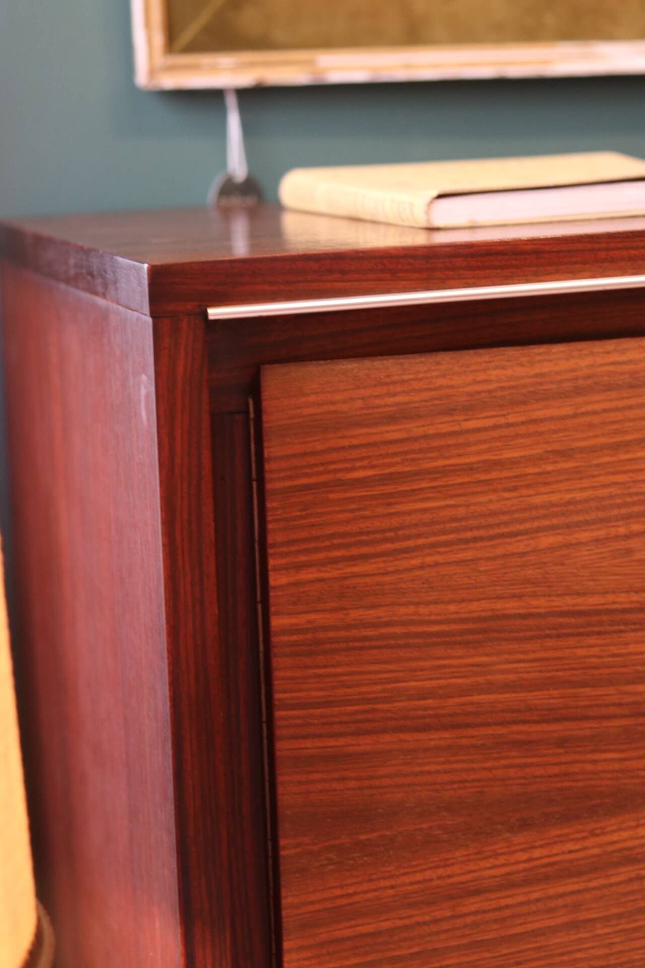 Mid-century sideboard in rosewood and chrome metal