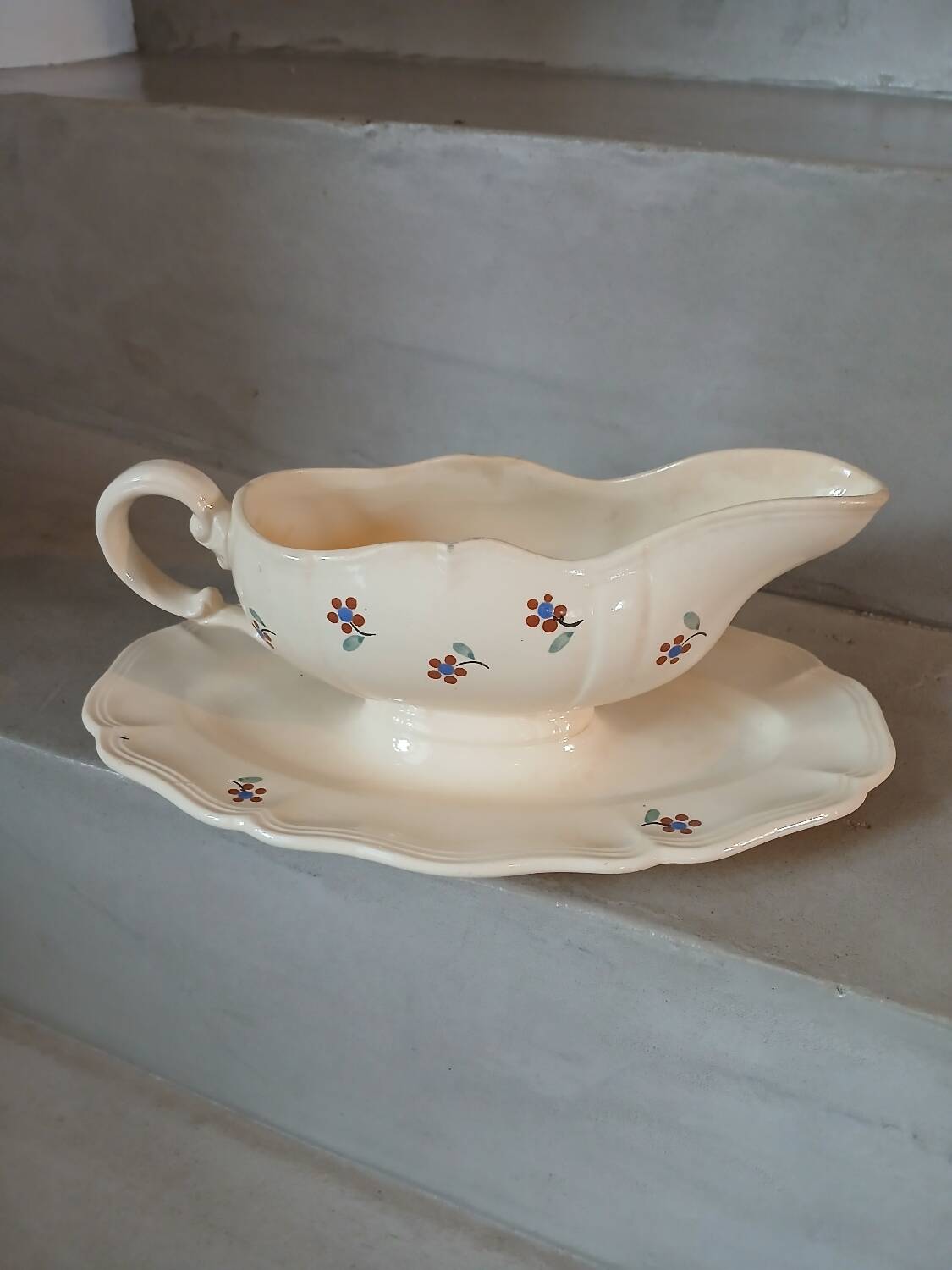 Antique sauce boat from Digoin and Sarreguemines