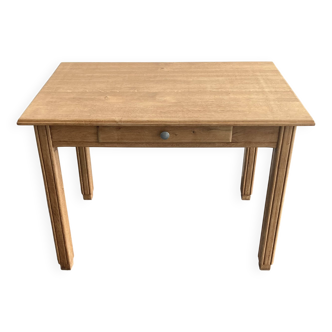 Table vintage en hêtre massif – rénovée – années 60
