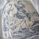 Abat-jour toile de Jouy bleu