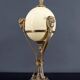 Neoclassical Lamp, Ostrich Egg & Bronze Animal Mount, c. 1900