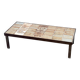 Table basse en acier et céramique Roger Capron