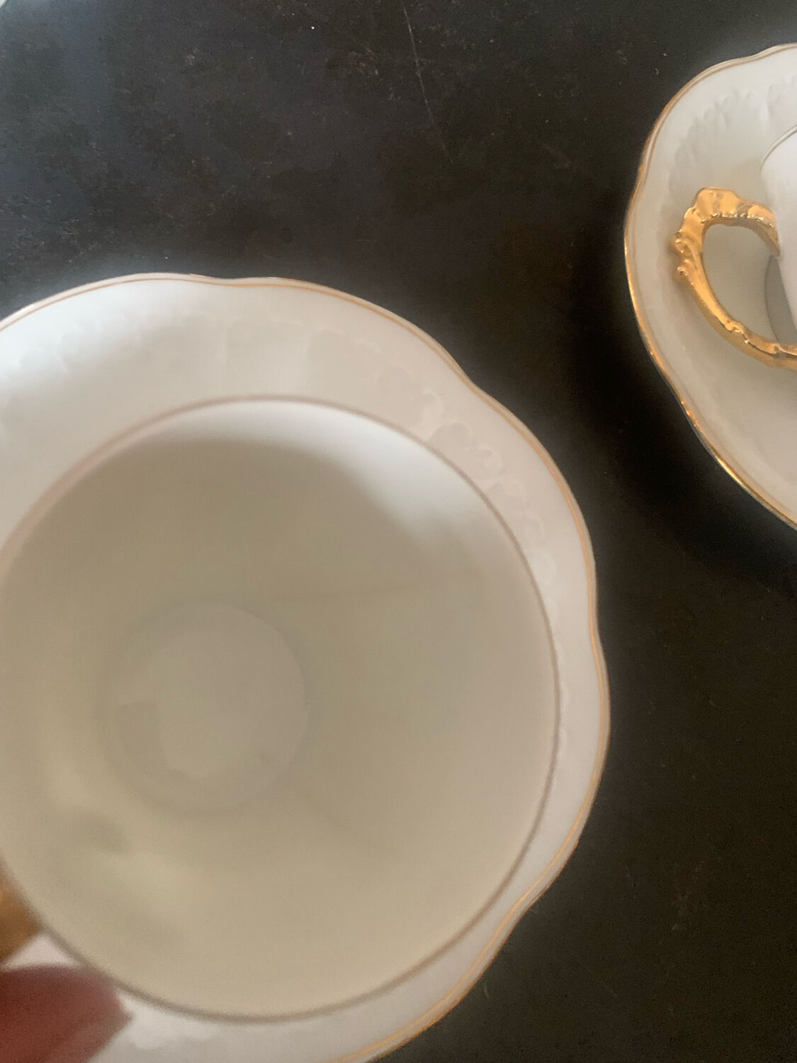 Set of 6 coffee cups and saucers