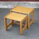 Scandinavian style nesting table set, coffee table, bedside table.
