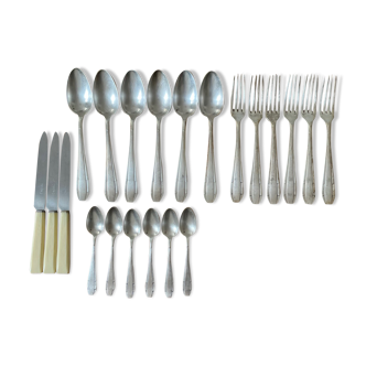 Apollo silver metal cutlery set