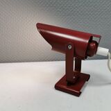 Small delicious wall lamp in Bordeaux red color from the 1980s