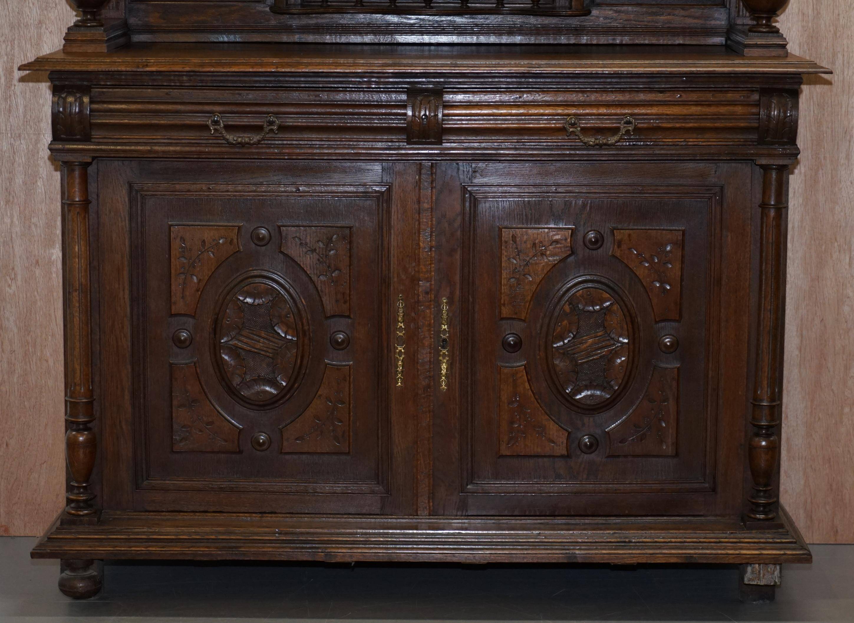 Dutch Carved Oak Wardrobe Early 19th Century