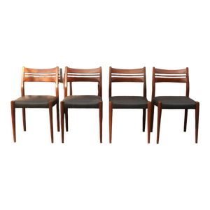 lot de 4 chaises en teck