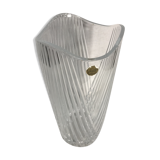 Old vase glass of cristal d'arques made in France decoration vintage