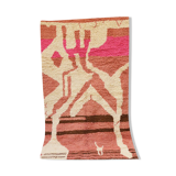 Pink berber carpet 130 x 220 cm