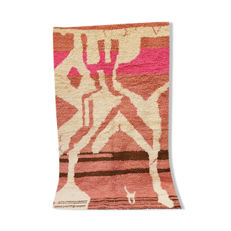 Pink berber carpet 130 x 220 cm