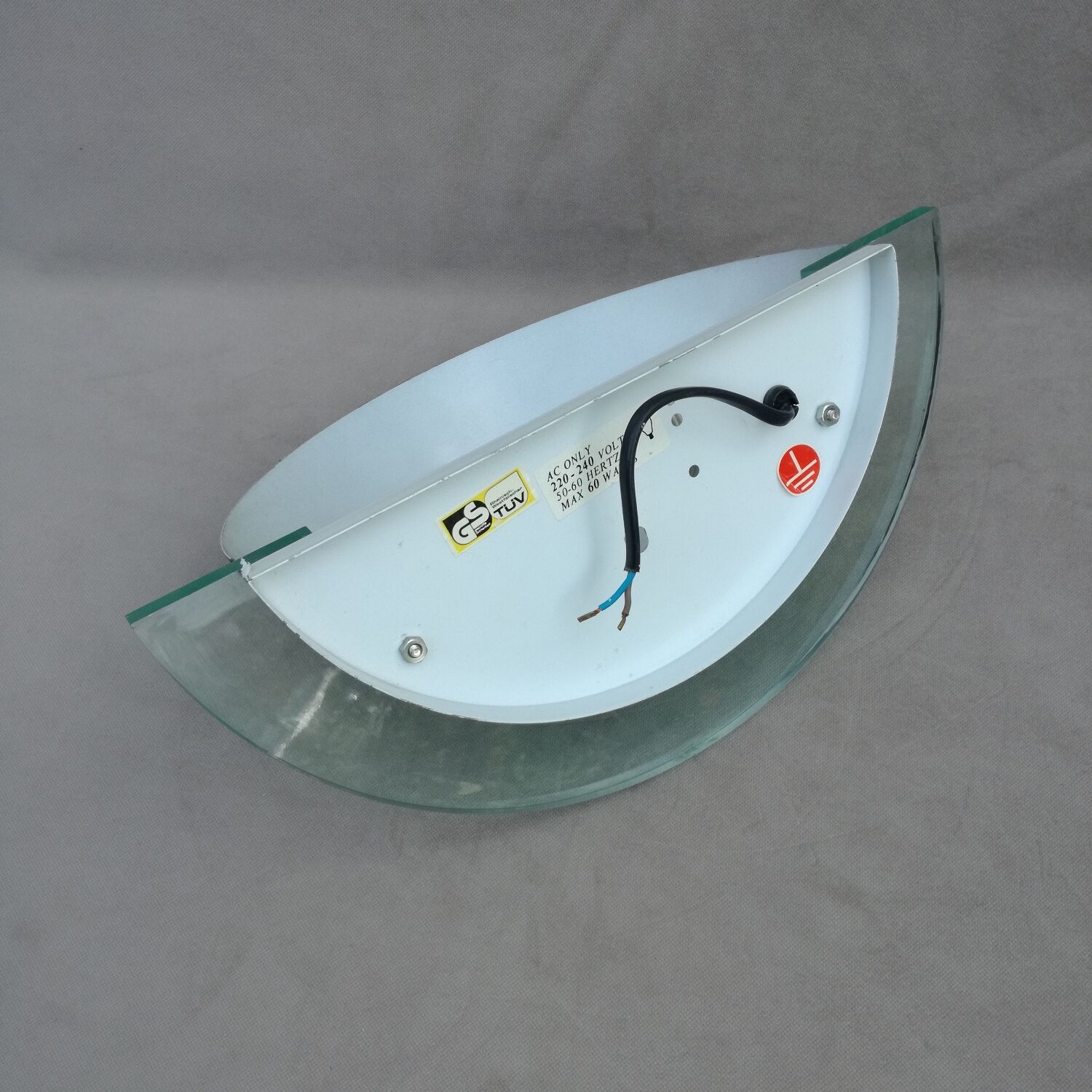 Post modern half moon wall light, 1990