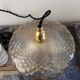 Vintage amber glass pendant light