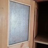 Vintage wooden wardrobe, 4 doors, cloakroom style.