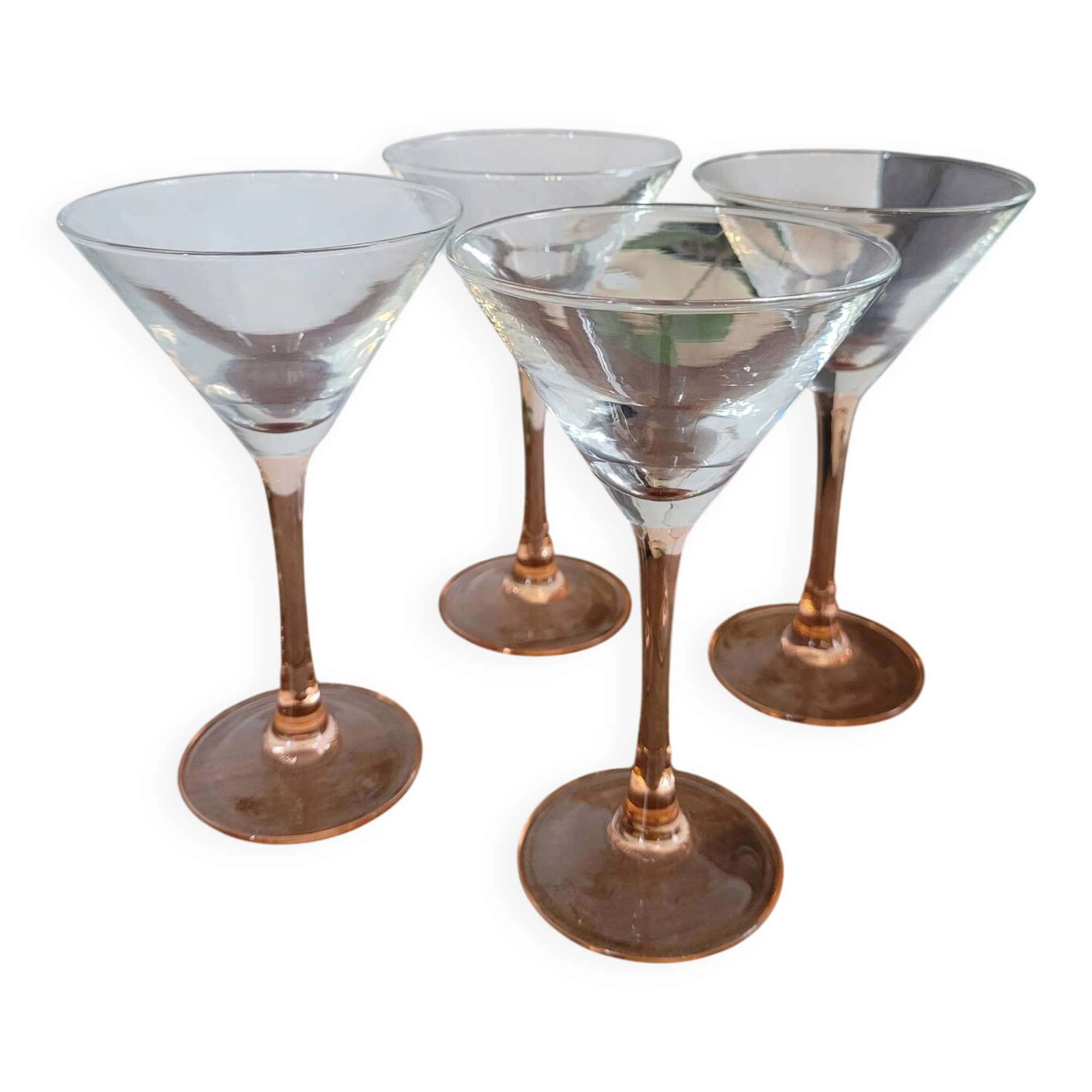 Lot de 4 verres à cocktail Luminarc pied rose