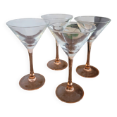 Lot de 4 verres à cocktail Luminarc pied rose