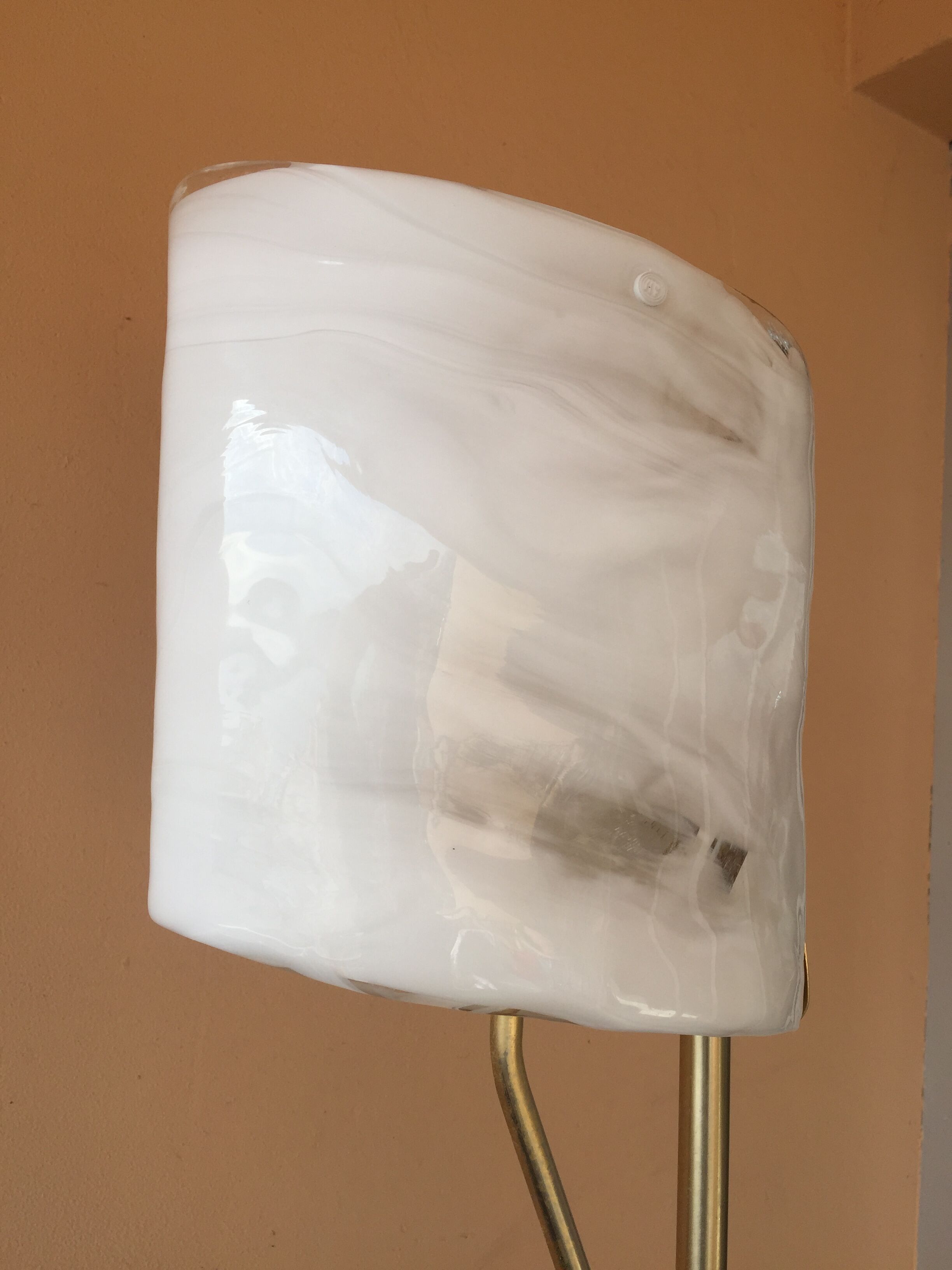 Wall glass floor lamp